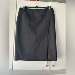 🖤 Express Black Pencil Skirt Leopard Lining Career Work Size 10